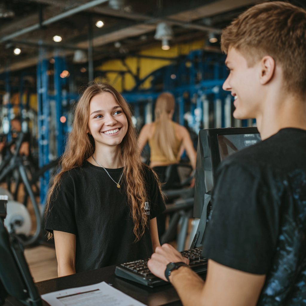 Тренер консультує клієнта щодо програми тренувань